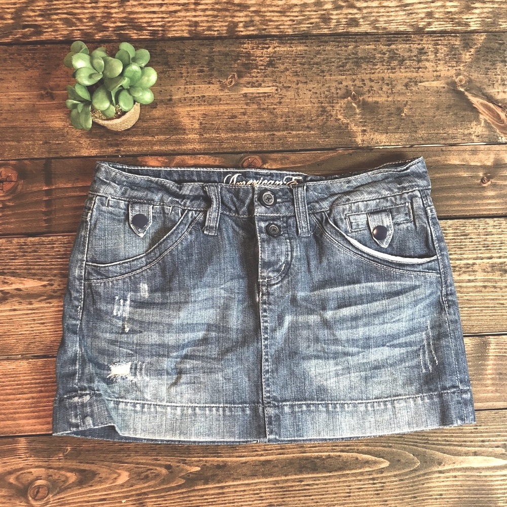 Denim Jean Mini Skirt